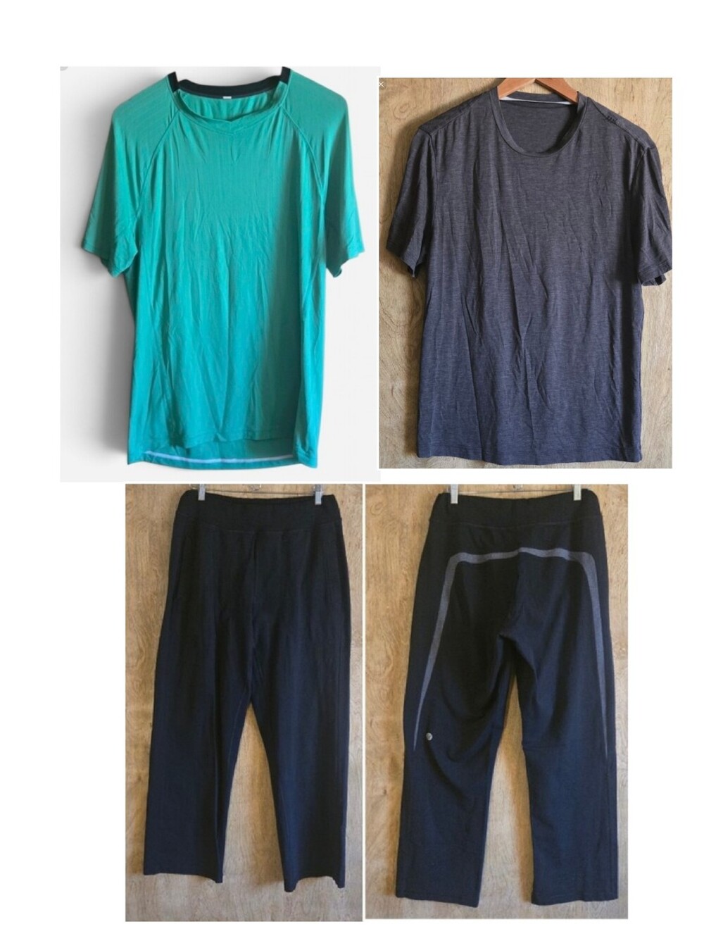 Lululemon Men's Fitness Bundle 2 Shirts Track Pants Lot Of 3